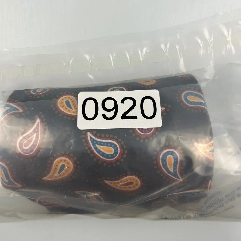 Vera Bradley for Baekgaard Mens Silk‎ Paisley Necktie Black Blue Yellow Burgundy